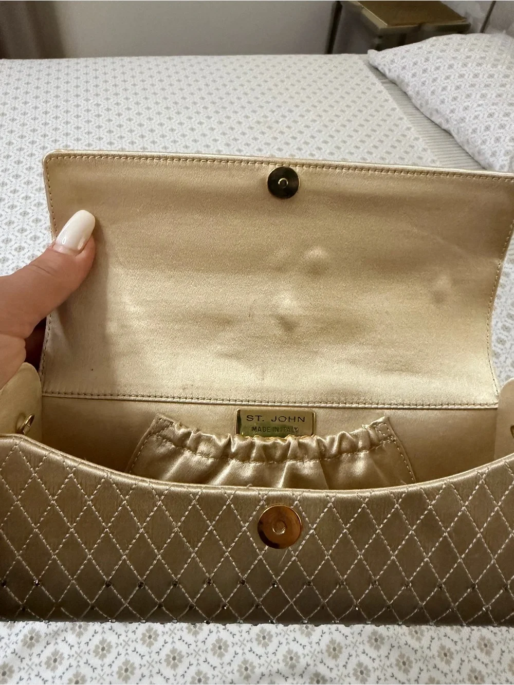 St. John gold quilted